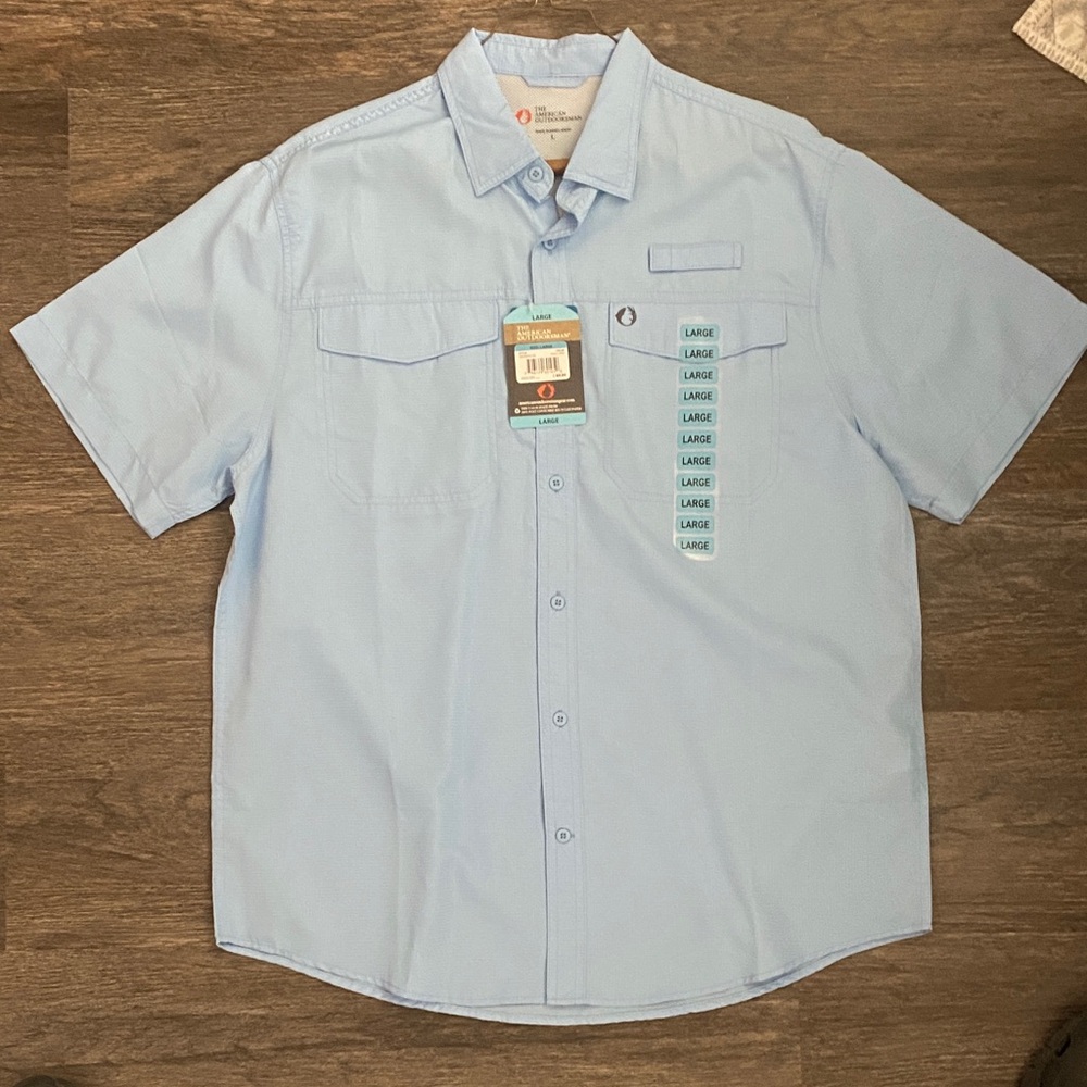 Light blue fishing shirt. Super breathable